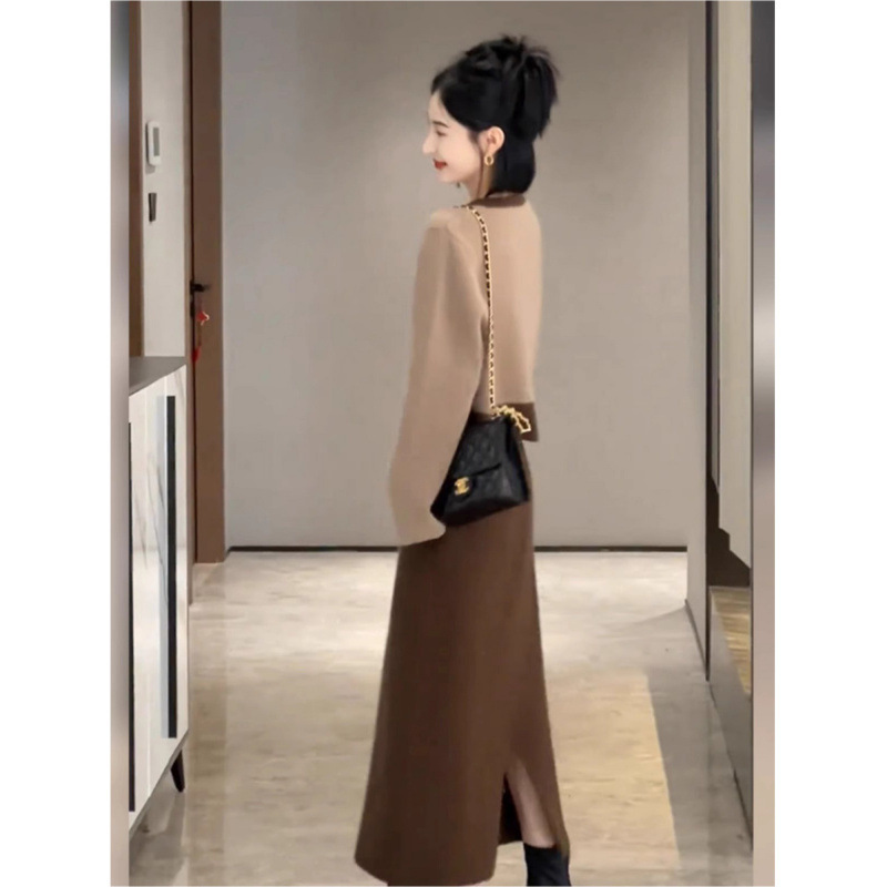 7589美拉德穿搭高级感流行漂亮气质半身裙两件套装2025新款女秋季|undefined