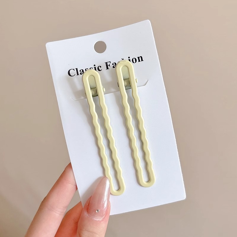 Dulce crema de viento pequeño pez clip de boca de pato de la frente de las niñas cejas laterales cabello rotos tarjetas de cabello de alta calidad no lastimar tocado de cabello