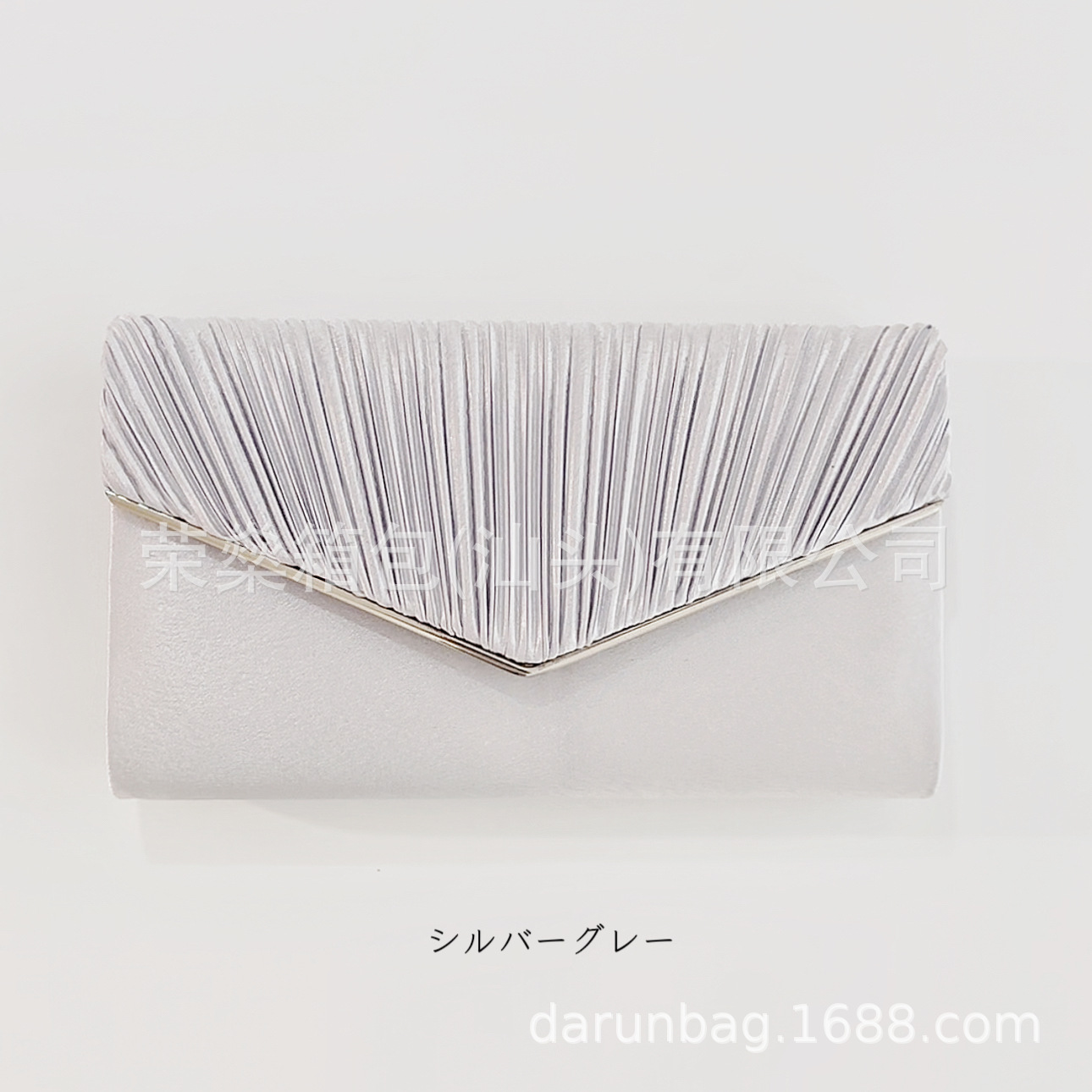 Comercio electrónico transfronterizo Estilo japonés Hardware plisado europeo y americano Bolsa de banquete Bolsa de vestir Bolsa de embrague Bolsa de noche Bolsa de fiesta avanzada