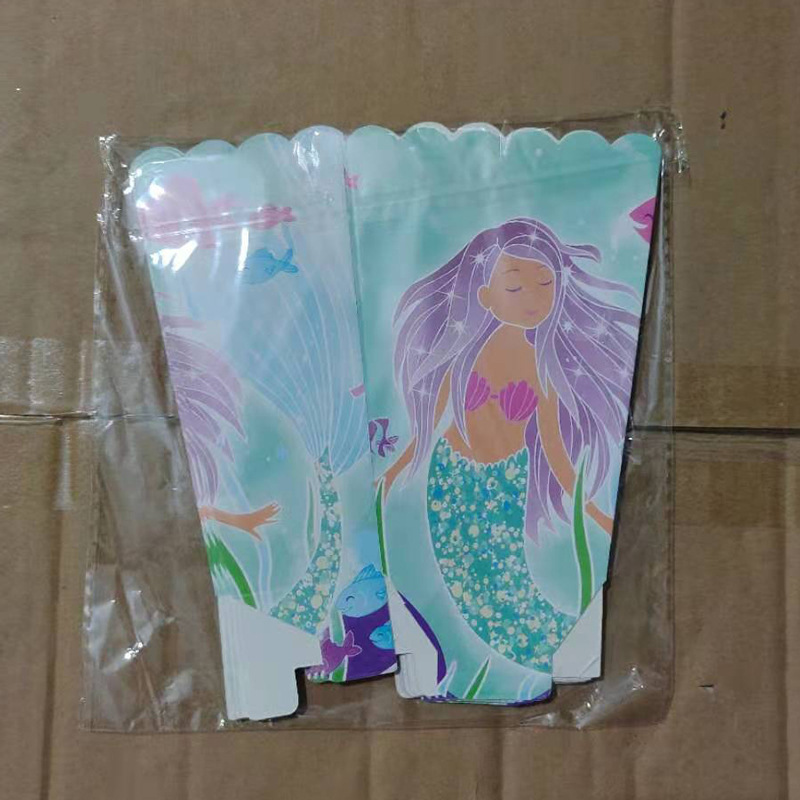 Amazon nueva segunda generación sirena azul fishtail fiesta decoración azul fishtail Amazon vajilla traje