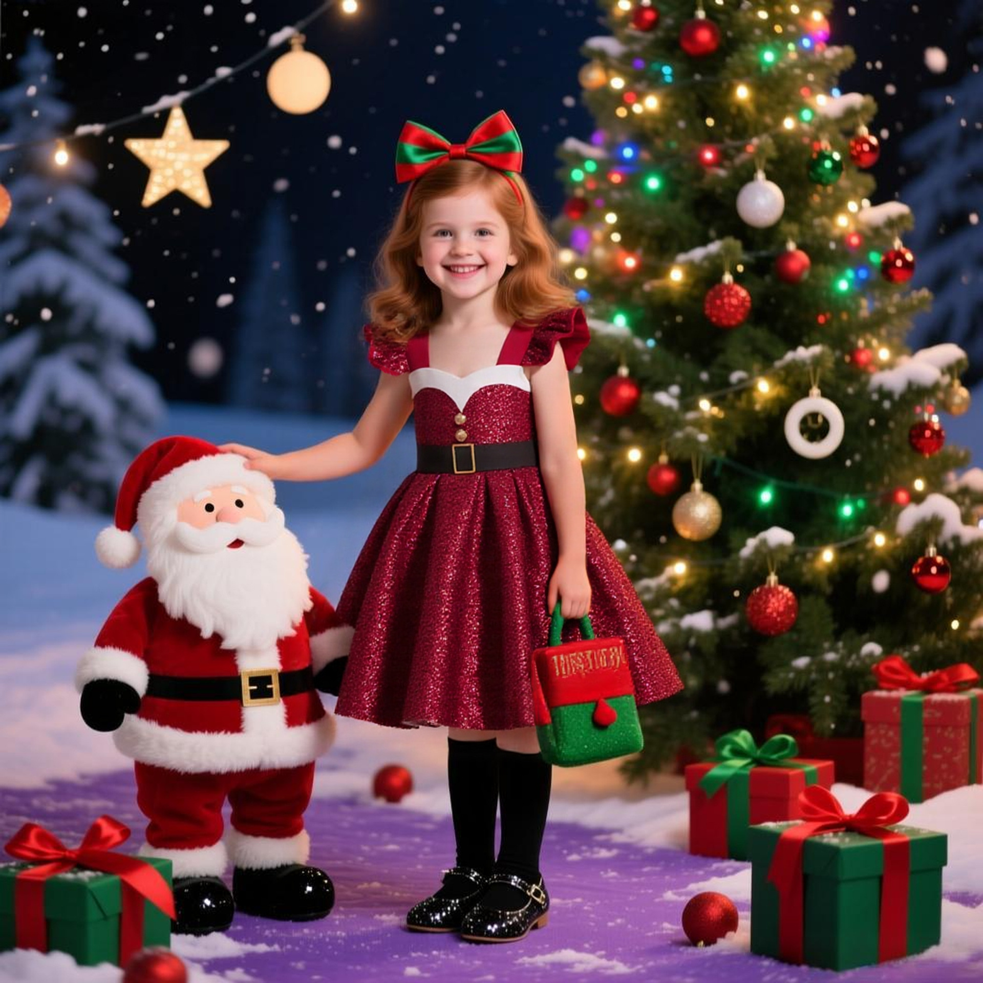 Navidad nuevo vestido de boda esquinilla de pañuelo vestido de mangas voladoras de niñas vestido de niños al por mayor