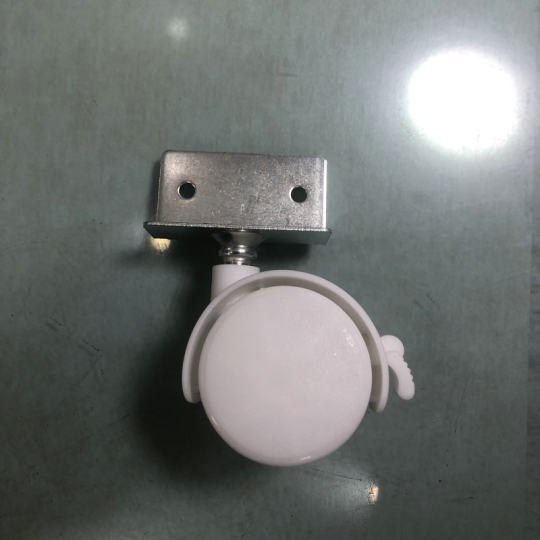 PP White Wheel Large 2 Hole Right Angle Caster Luggage Directional Wheel Universal Edge Mute Wheel