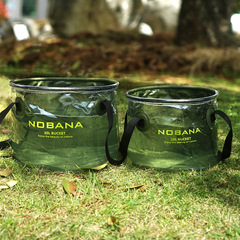 NOBANA Outdoor Foldable Bucket Camping Car Portable Dishwashing Bucket Road Trip Camping Retractable Fishing Bucket