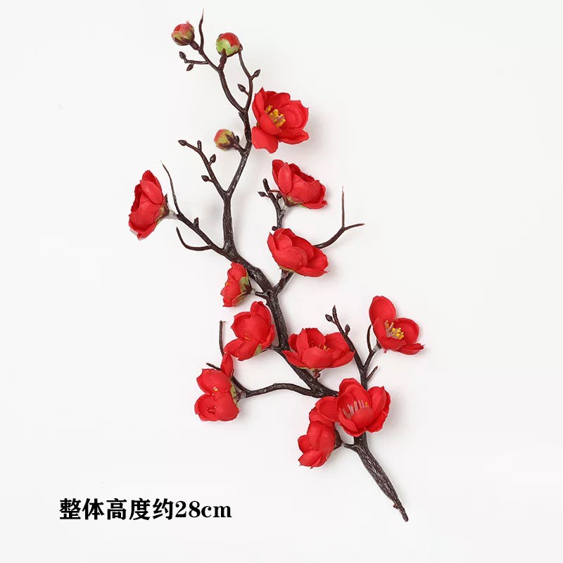 仿真花腊梅花枝 新中式家居客厅摆件插花婚礼布置批发人造景新年