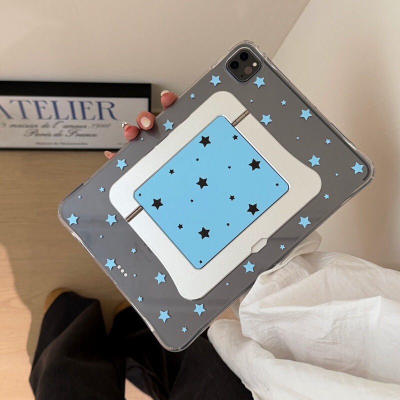 Blue Star Acrylic Stand Case for iPad 10th Generation Tablet 10.9inch Protective Case air 11inch for Women