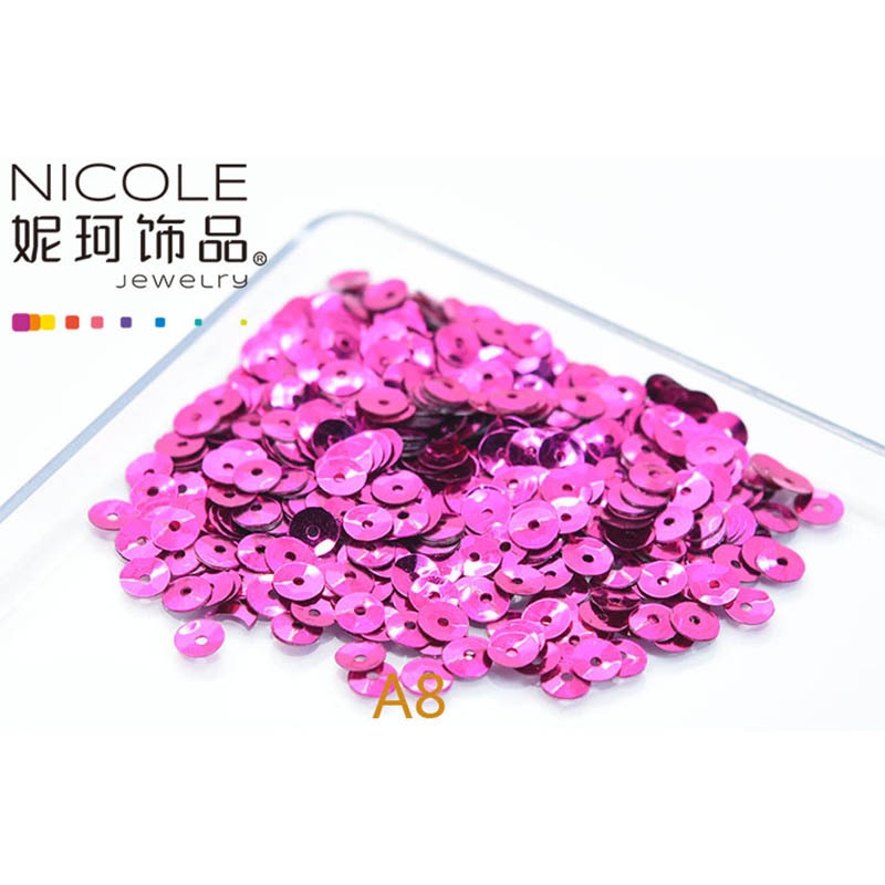 Austria importó lentejuelas 4mm cóncavo bordado francés Glitter Ropa Accesorios 10g Pack