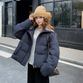 冬装新款时尚可拆针织领90绒羽绒服