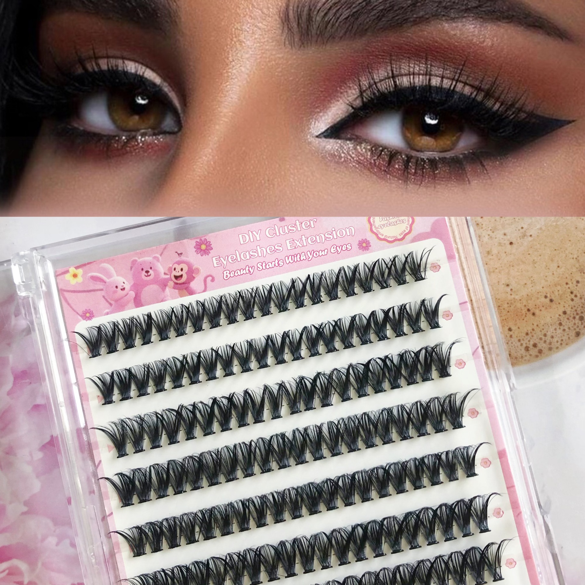 Transfronterizas pestañas falsas 30 - 100D comercio exterior caja de pestañas gruesas con pinzas de pegamento conjunto de pestañas falsas