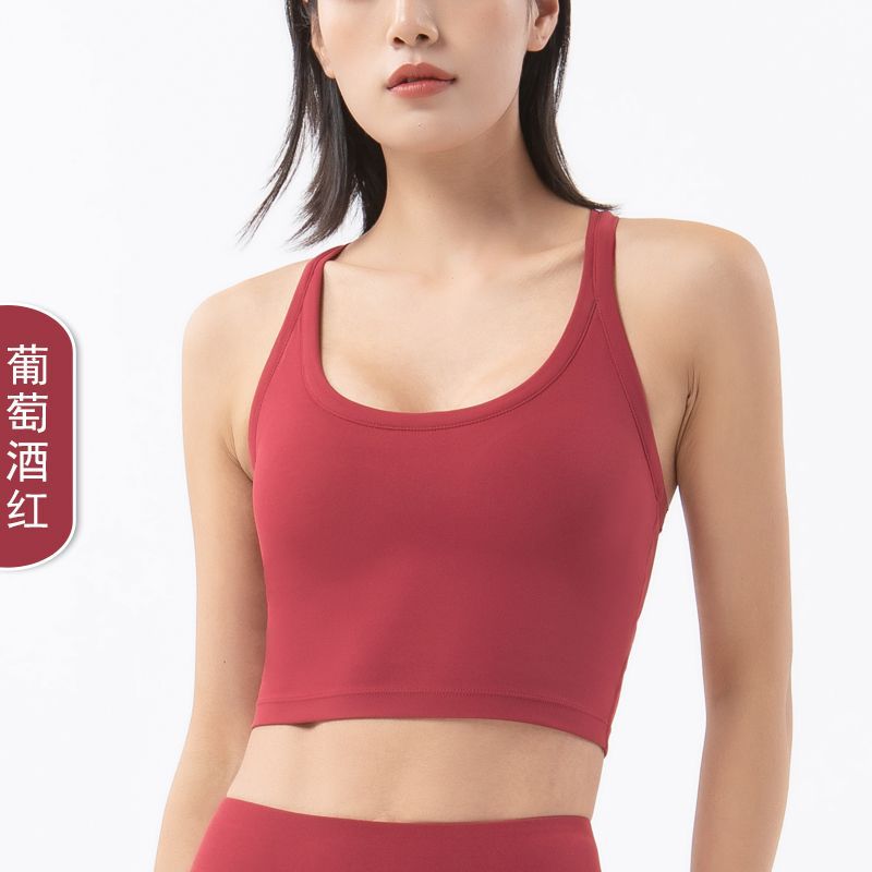 2022 nuevo a prueba de golpes corriendo ropa interior deportiva desnuda de las mujeres empuja hacia arriba el chaleco fitness running Sports bra