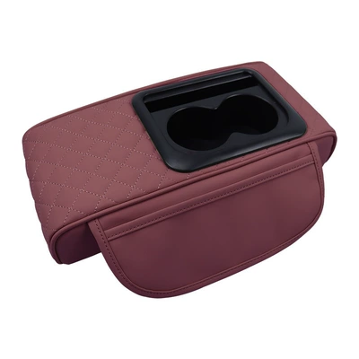 box booster pad cup holder, Armrest box pad - gt-8-embroidery-model-1-burgundy