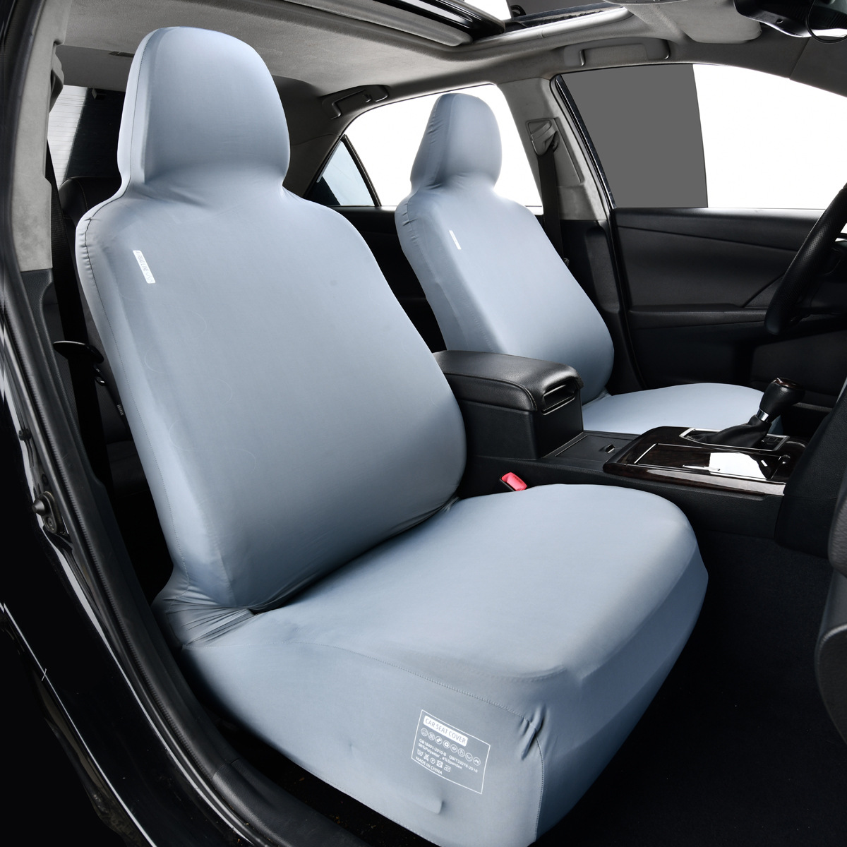 Elastic Ice Silk Car Seat Cover for Driver and Passenger, Cooling Seat Cushion Protector, Dustproof Cover, Universal Waterproof