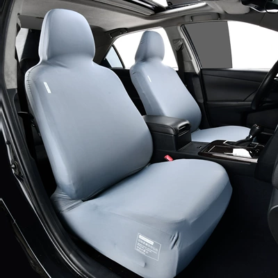 Elastic Ice Silk Car Seat Cover for Driver and Passenger, Cooling Seat Cushion Protector, Dustproof Cover, Universal Waterproof (Universal seat cover) - cool-blue-gray-front-row-b-style-1-seat-cover-one-size-fits-all