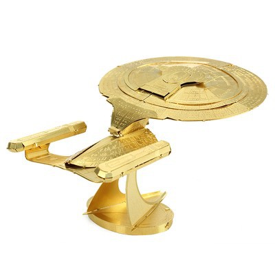 Acero estatua mágica al por mayor Star Trek todo metal de acero inoxidable DIY hecho a mano 3D rompecabezas modelo montaje