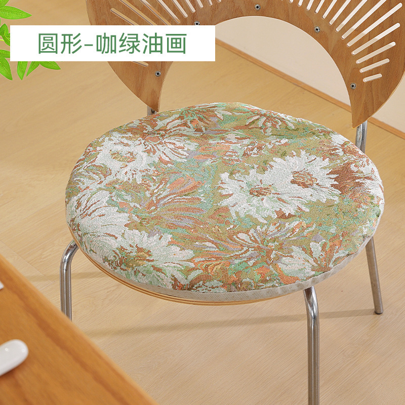 圆形提花防滑坐垫办公室久坐椅子椅垫家用装饰屁垫四季通用椅子垫|undefined