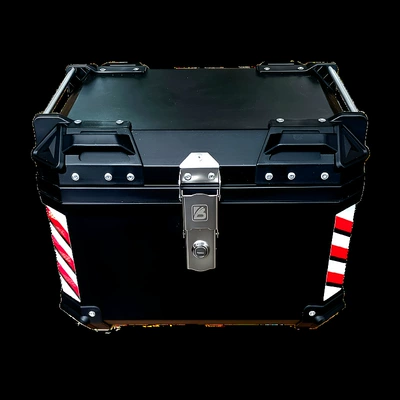 Electric bottle car trunk motorcycle tail box non-aluminum alloy scooter tool storage box large thick universal (Electric car tail box) - 47l-black-naked-box