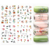 Nail stickers, fresh fake nails with sunflower extract for nails, suitable for import, new collection, flowered