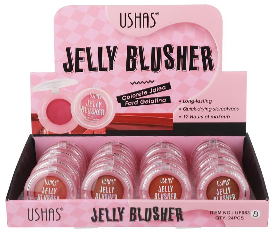 (Caja de presentación) USHAS venta caliente transfronteriza rubor impermeable y duradero rubor de terciopelo 24 piezas en una caja