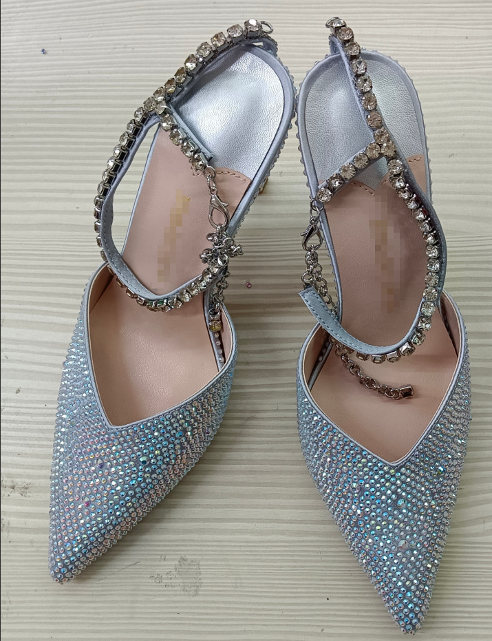 Zapatos de Tacón para Fiesta de Seda y Satén con Tacón Aguja y Punta Afilada para Verano
