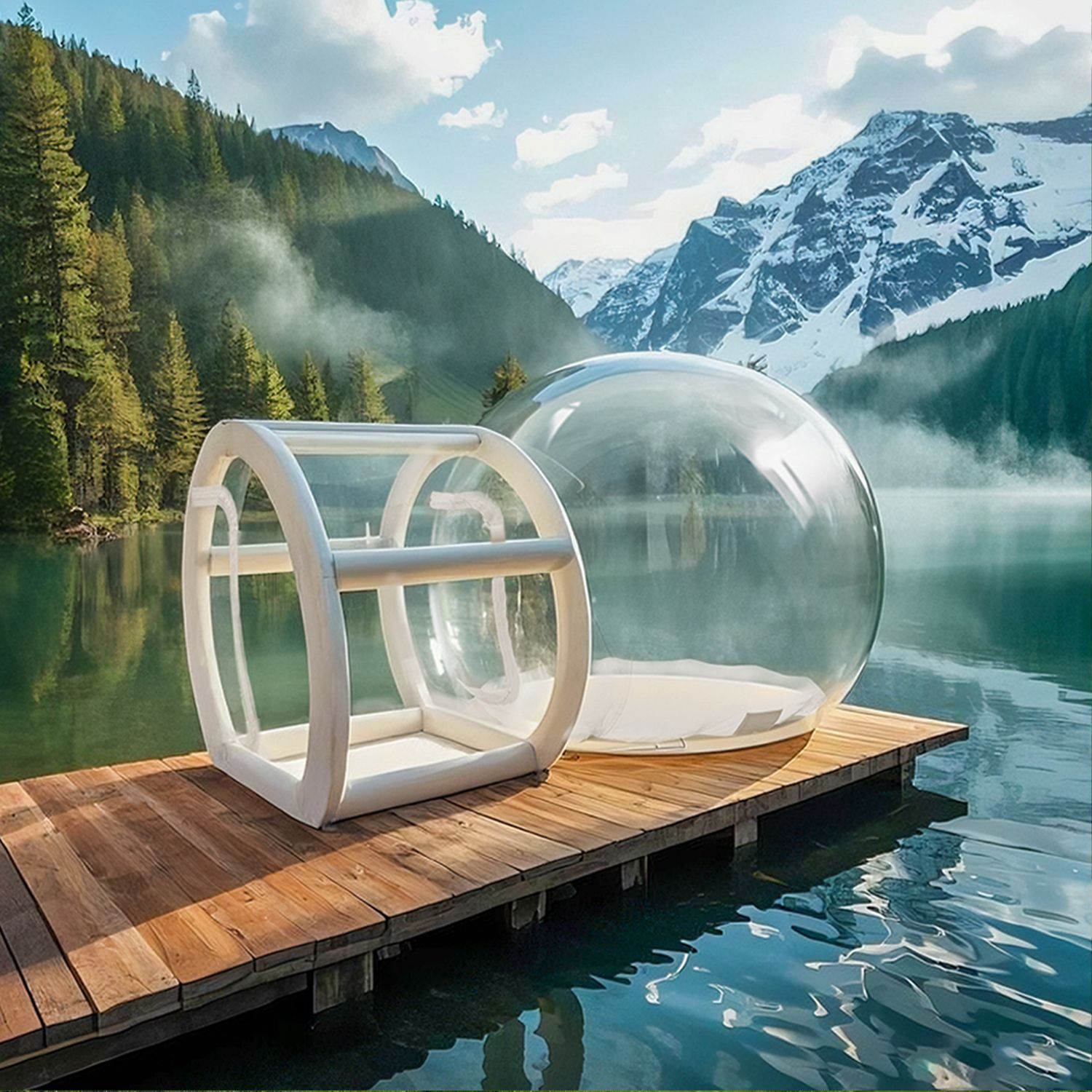 跨境室外派对活动阳光泡泡屋PVC透明帐篷露营星空帐篷充气泡泡屋