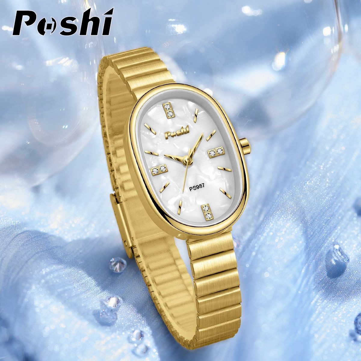 Nuevo reloj de mujer de moda para mujer, cinturón de acero para mujer, estilo ins, pulsera ovalada de alta gama, reloj de cuarzo de todo fósforo para hombre