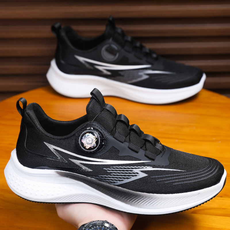 Plus-size cross-border new spring and autumn men's shoes, breathable mesh, comfortable, versatile, non-slip running shoes, student sports shoes for men