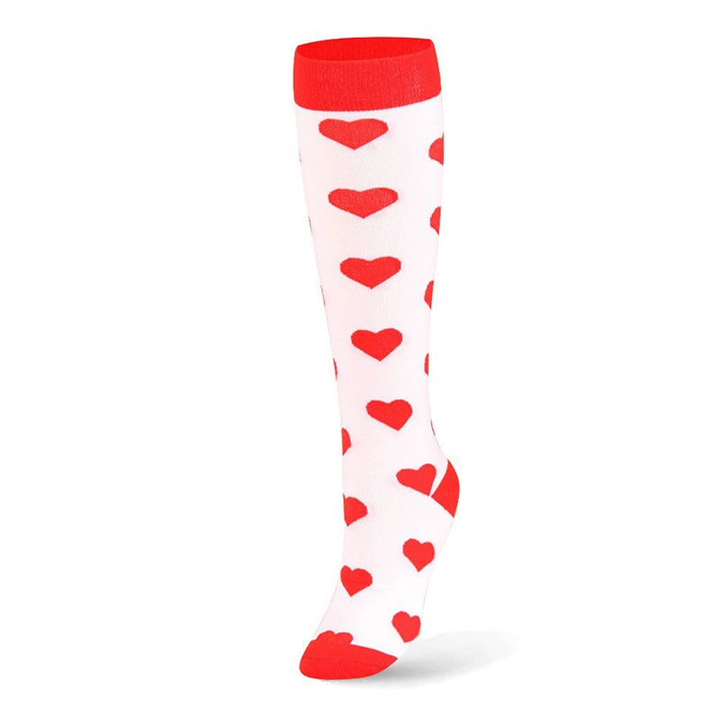 Compression Running Socks, Unisex Jacquard Knee-High Socks, Multiple Patterns, S/M & L/XL