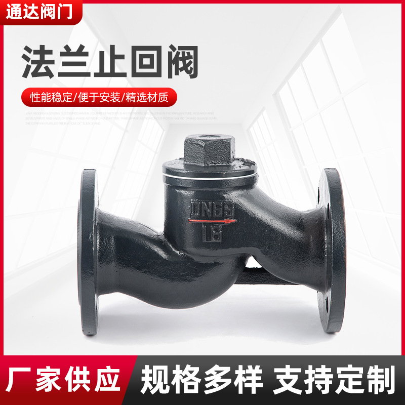 DN65法兰止回阀升降式单向逆止阀门开关不锈钢密封截止阀门