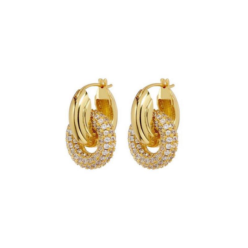 1 Pair Quantity Street Occasion Casual Geometric Copper Plating Artificial Rhinestones Earrings 1 Pair