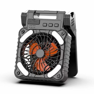 2024 New Outdoor Solar Fan Portable Camping Solar USB Dual-Purpose Charging Fan Light