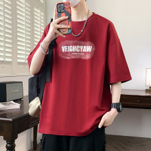 潮流短袖t恤男孩12-15岁青少年初中学生13帅气夏装14大童宽松上衣