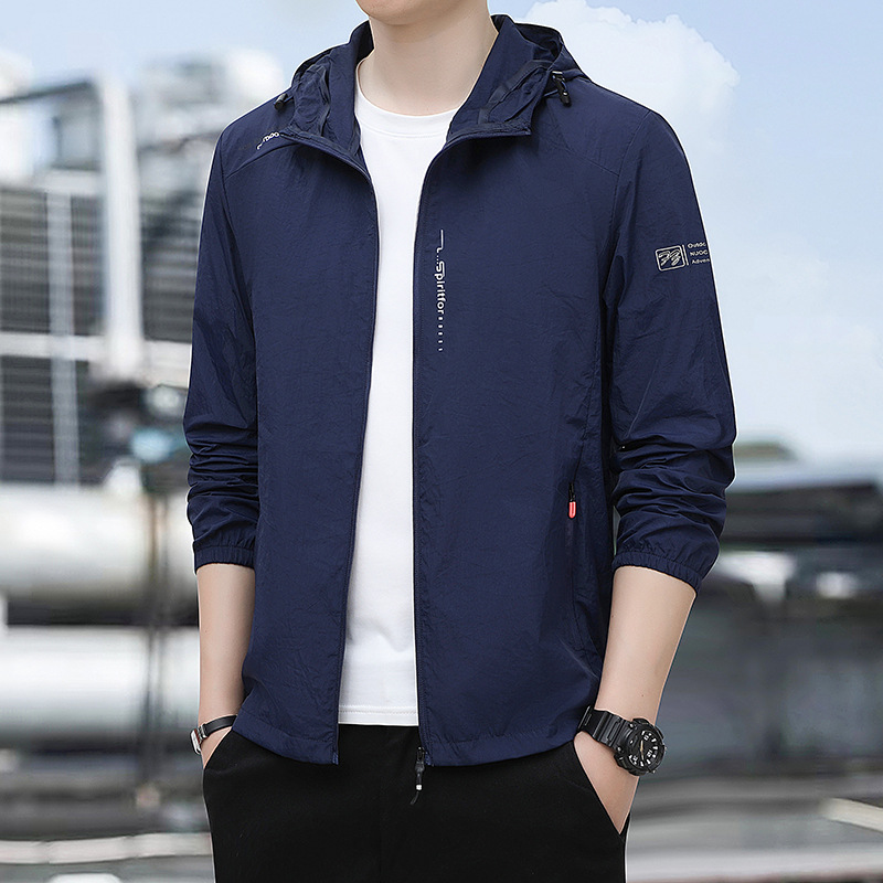 Sun Protection Clothing for Men, Summer Jacket, Thin, Lightweight, Breathable, Anti-Uv, Fishing, Ice Silk, Men's Sun Protection Clothing, Men's Style