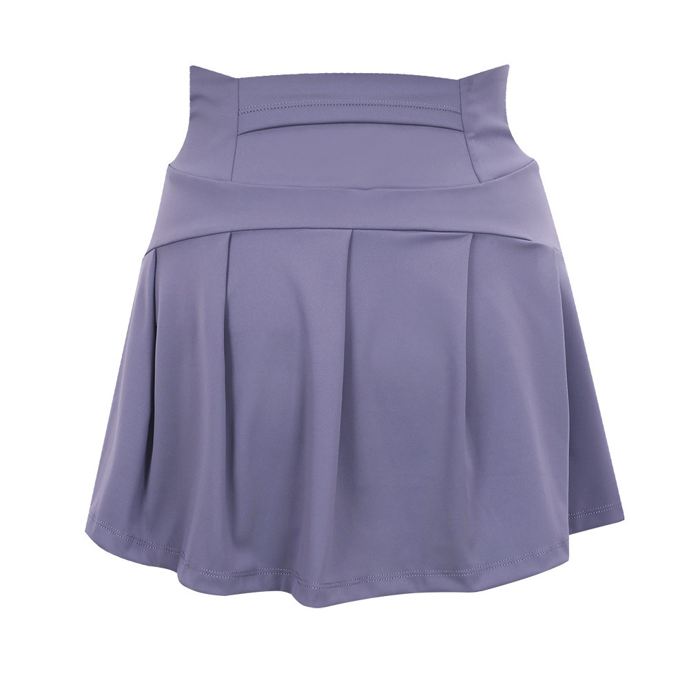 Falda de tenis de nailon estilo Lulu, de alta elasticidad, de seda helada, fina, transpirable, antiexposición, para yoga y deportes, para mujer.