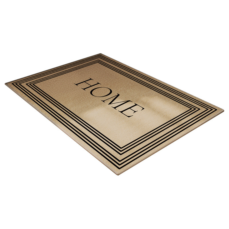 Luz de lujo americano de alto grado alfombra de la puerta de entrada interesante absorbente antideslizante resistente a las manchas hogar creativo Loop alfombra de piso de terciopelo