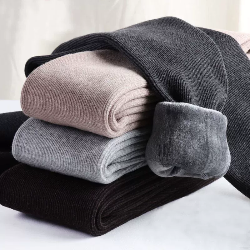 Брюки из овечьей шерсти Givenchy 2024, осенне-зимние утолщенные женские хлопковые леггинсы с высокой талией и вертикальными полосками на флисовой подкладке.