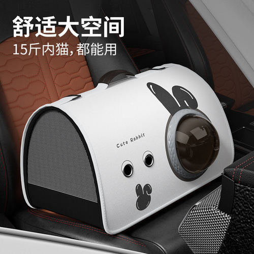 Cat bag, one-shoulder, portable, portable pet, transparent backpack, space capsule, dog and cat cage, breathable cat school bag