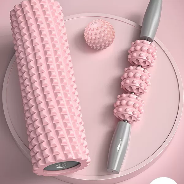 Li Ning Peanut Foam Roller Muscle Relaxation Floating Point Massage Waist Roller Professional Fascial Fitness Yoga Mace