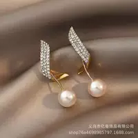 S925 серебряная игла Корея жемчуг высокого класса легкая роскошь нишевые дизайн темпераментный новый длинный серьги серьги серьги серьги оптом