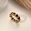 Tide, advanced retro fashionable design ring, 2023 collection, light luxury style, European style