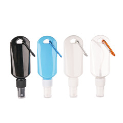在庫ありの手指消毒剤フックボトル、ストレートフックボトル、30ml・50mlスプレーボトル、蚊よけ液・香水詰め替えボトル