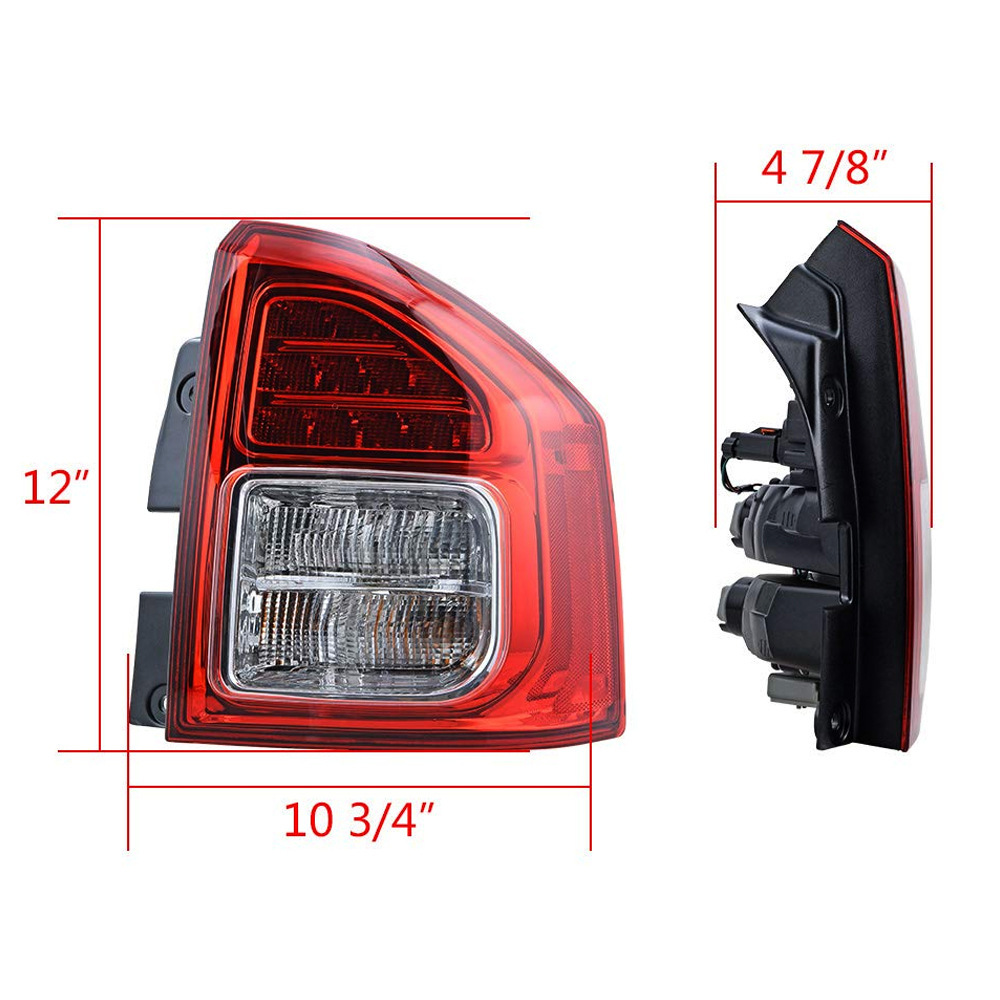 Aplicable a Jeep 11 / 12 / 13 Guía de ensamblaje de luces traseras Reversa Brake Light Case Rear Light Cover
