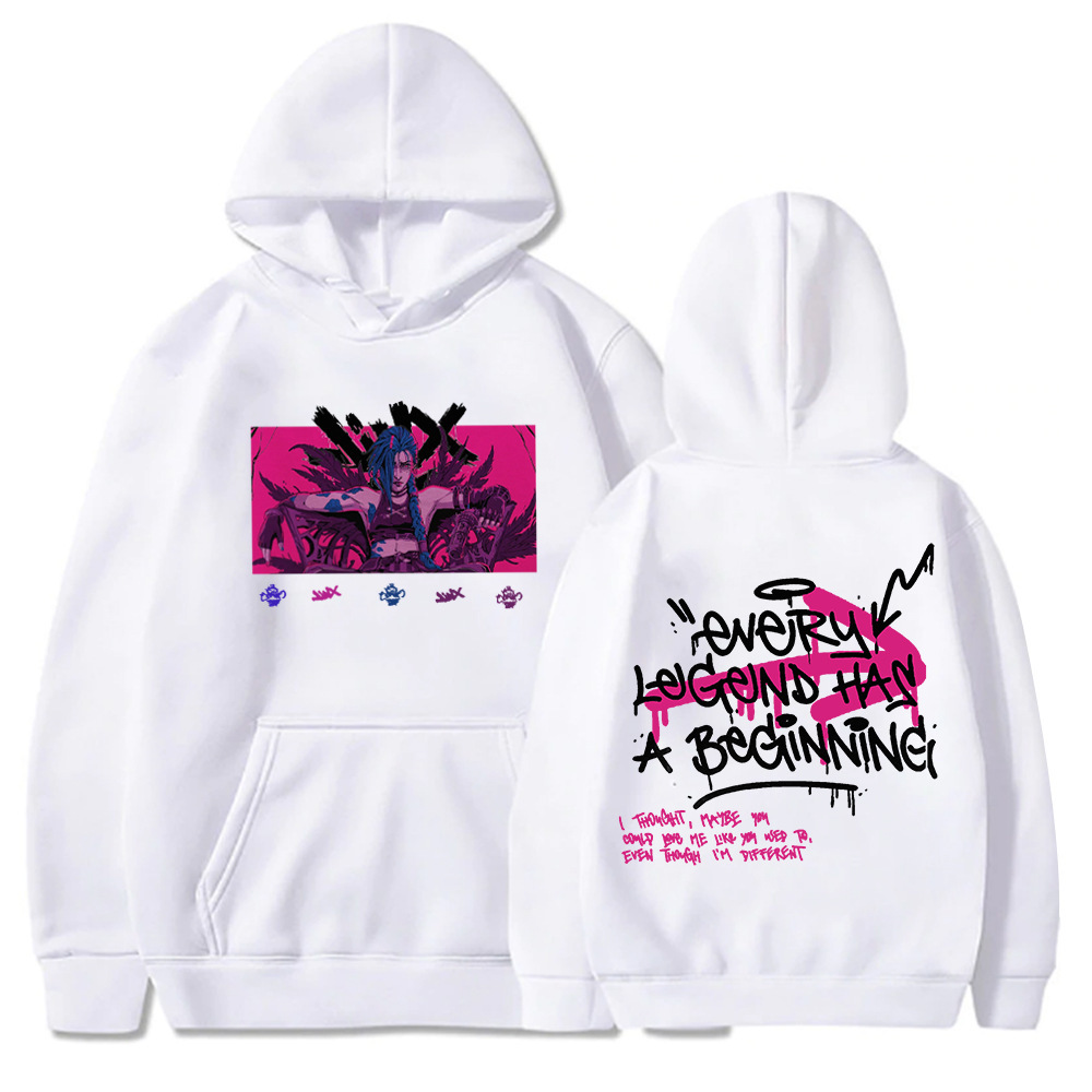Arcane Jinx Hoodie Game Lover Hoodie Harajuku Pullover Tops