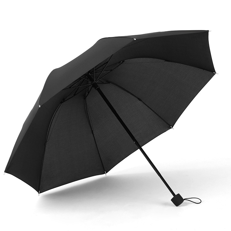 折叠商务伞八骨三折手动伞纯色反向雨伞批发广告伞加印LOGO礼品伞