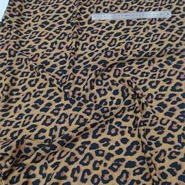 复古豹纹印花布料连衣裙半身裙服装发圈发带手工DIY饰品面料批发