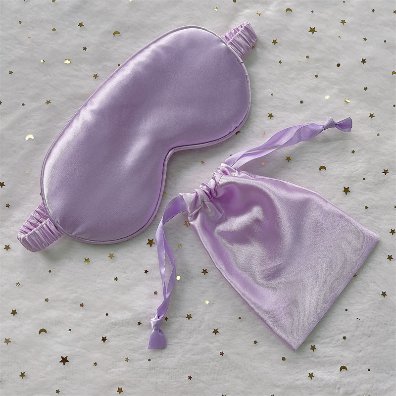 En stock máscara de ojo de seda artificial lazo bolsa nudo regalo de boda traje de seda sueño sombreado máscara de ojo