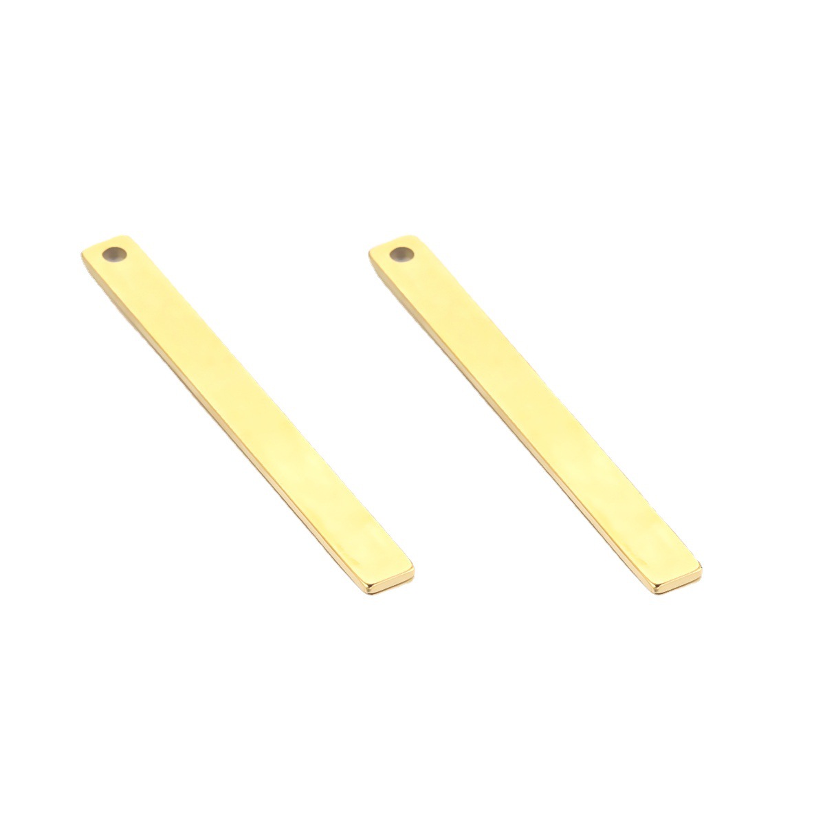 Acero inoxidable transfronterizo largo colgante etiqueta DIY accesorios de la joyería hecha a mano en blanco etiqueta pequeña etiqueta grabada