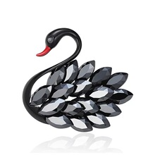 黑天鹅胸针高级感小众高端别针复古气质胸花女衣饰配饰饰品配件