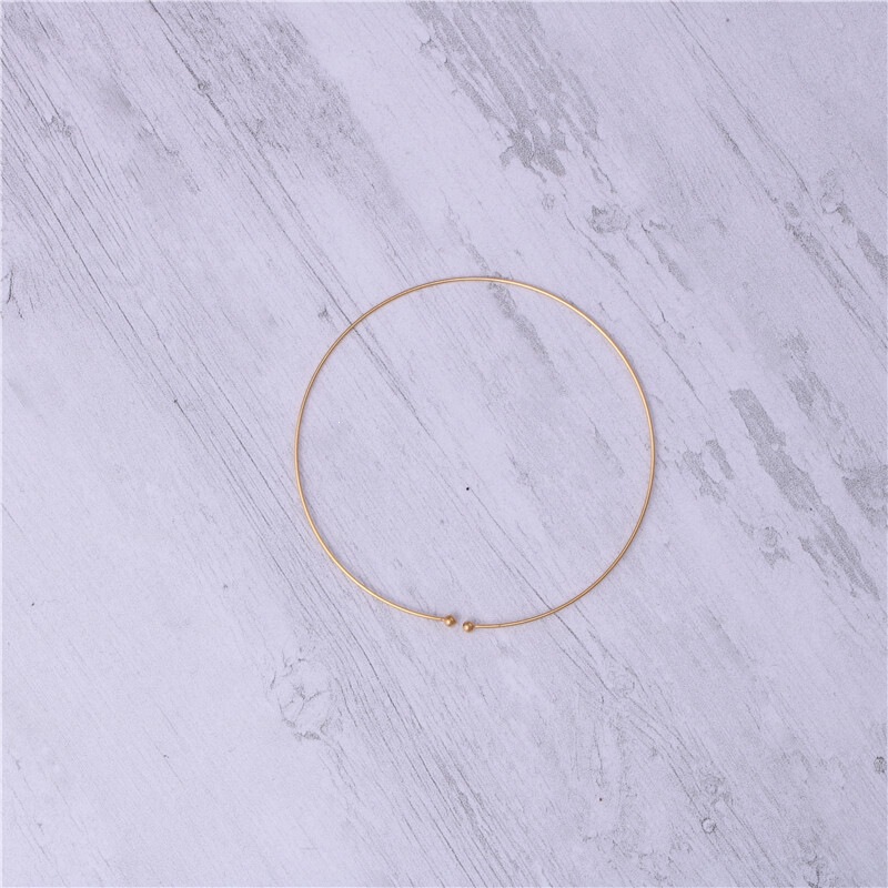 Memory Line 18K Rose Gold Small Ball Open Bangle Bracelet for Women, Slim Elastic Bangle Memory Line 18K Rose Gold Small Ball Open Bangle Bracelet for Women, Slim Elastic Bangle