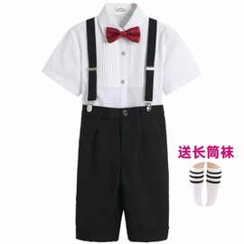 六一儿童节表演服装合唱演出服小学生背带裤男童朗诵礼服表演服装