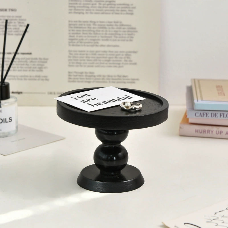 Премиум-чувство ретро деревянный поднос с высокими ногами, украшение, поднос для хранения ювелирных изделий на крыльце ветра