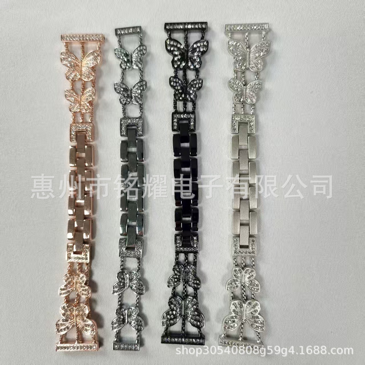 Galaxywatch7 Butterfly Diamond Chain 6Classic Watch 5Pro Smart Watch Women's Watch Strap